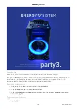 Предварительный просмотр 3 страницы ENERGY SISTEM Party 3 Go User Manual