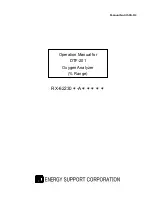 Предварительный просмотр 1 страницы ENERGY SUPPORT CORPORATION DTF-201 Operation Manual