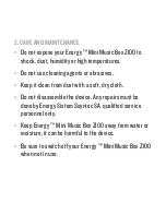 Предварительный просмотр 4 страницы Energy Mini Music Box Z100 User Manual