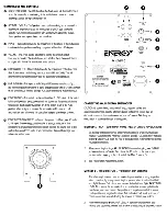 Предварительный просмотр 3 страницы Energy V-SW10 Owner'S Manual