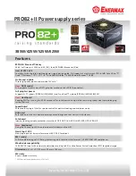 Preview for 1 page of ENERMAX PRO82+ II Datasheet