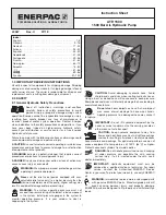 Enerpac ATP-1500 Instruction Sheet preview