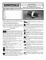 Предварительный просмотр 1 страницы Enerpac B2009 Instruction Sheet