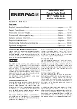 Enerpac BHP-162 Instruction And Repair Parts Sheet preview