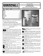 Enerpac CL-RG-1006 Instruction Sheet предпросмотр