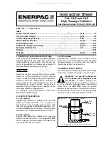 Enerpac CLL Instruction Sheet preview