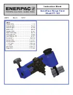 Enerpac FF-120 Instruction Sheet предпросмотр