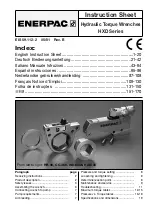 Предварительный просмотр 1 страницы Enerpac HXD Series Instruction Sheet