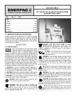 Enerpac Hydra-lift IPL-100 Instruction Sheet preview