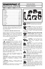 Preview for 1 page of Enerpac L1608 Instruction Sheet