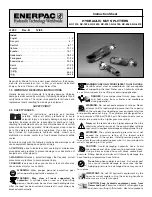 Preview for 1 page of Enerpac NC-1319 Instruction Sheet