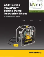 Enerpac PowaPak ZA4208TX-QR0P Instruction Sheet preview