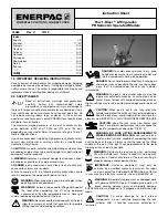 Enerpac Pow'r-Riser PR Series Instruction Sheet preview