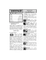 Enerpac PRV2 Instruction Sheet preview