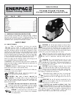 Enerpac PTE-3404B Instruction Sheet preview