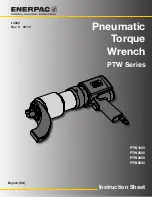 Enerpac PTW1000 Instruction Sheet preview