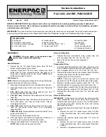 Enerpac PUJ-1200 Service Instructions preview