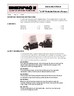 Enerpac PUJ-1201B Instruction Sheet предпросмотр