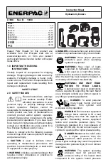 Enerpac RC104 Instruction Sheet preview