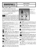 Предварительный просмотр 1 страницы Enerpac RFL-102 Instruction Sheet