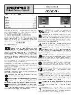 Enerpac V-182 Instruction Sheet preview