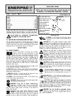 Enerpac VC15 Instruction Sheet preview