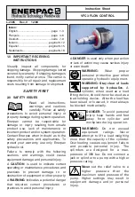 Enerpac VFC3 Instruction Sheet предпросмотр