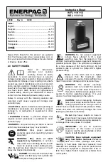 Предварительный просмотр 1 страницы Enerpac WFL111 Instruction Sheet