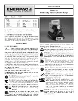 Preview for 1 page of Enerpac WU Series Instruction Sheet