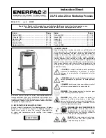 Enerpac XLP-256P392 Instruction Sheet предпросмотр