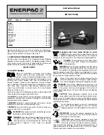 Enerpac ZA4 Instruction Sheet preview