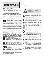 Preview for 20 page of Enerpac ZE Instruction Sheet