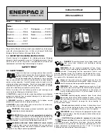 Enerpac ZE3 series Instruction Sheet preview