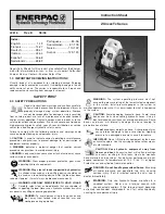 Предварительный просмотр 1 страницы Enerpac ZU4 Series Instruction Sheet