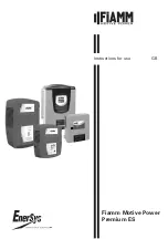 Preview for 1 page of EnerSys Fiamm Motive Power Premium ES Series Instructions For Use Manual