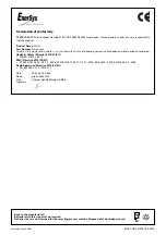 Preview for 4 page of EnerSys NexSys CORE Series Operation And Maintenance Instructions