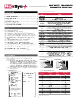 Preview for 2 page of EnerSys NexSys+ NIP1 Owner'S Manual