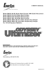 EnerSys Odyssey Ultimizer OMAX-12A-1B Owner'S Manual предпросмотр