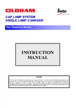 EnerSys OLDHAM CAP LAMP M656201 Instruction Manual preview