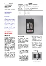 Preview for 2 page of EnerSys OLDHAM CAP LAMP M656201 Instruction Manual