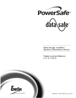 Preview for 1 page of EnerSys PowerSafe Data Safe Operation & Maintenance Manual