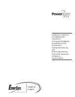 Preview for 1 page of EnerSys PowerSafe OPzV Installation, Operation & Maintenance Instructions Manual