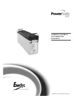 Preview for 1 page of EnerSys PowerSafe VX Installation, Operation And Maintenance Instructions