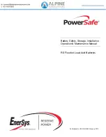 EnerSys PowerSafe Assembly, Installation, Operation & Maintenance Manual preview