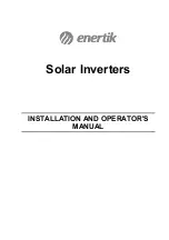 enertik GI TL series Installation And Operator'S Manual предпросмотр