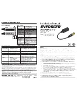 Preview for 1 page of ENFORCER EVT-PBP-V1TQ Installation Manual