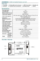 Предварительный просмотр 2 страницы ENFORCER MVE-AH1E4-42NQ Installation Manual