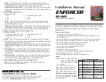 Preview for 1 page of ENFORCER SA-025 Installation Manual