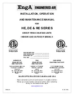 EngA ENGINEERED AIR DE Series Installation, Operation And Maintenance Manual preview