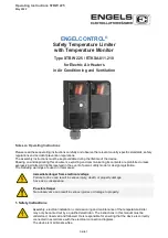 Предварительный просмотр 1 страницы ENGELS ENGELCONTROL STBW 225 Operating Instructions